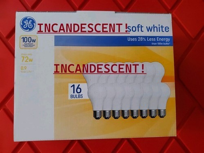 #ad * 16 NEW GE 100 Watt DIMMABLE Soft White Light Bulbs Old Stock GE A19 Vintage 60 $89.97