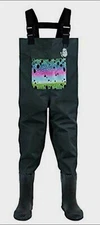 LONECONE Kids Fishing Waders Boot Chest Waders with Trout Print 8/9 Boot Size 4