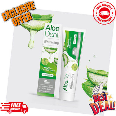 Aloe Dent Whitening Aloe Vera Fluoridfrei Frischer Atem Gel Zahnpasta 100ml