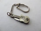 Vintage miniature guitar  knife mother of pearl  keychain