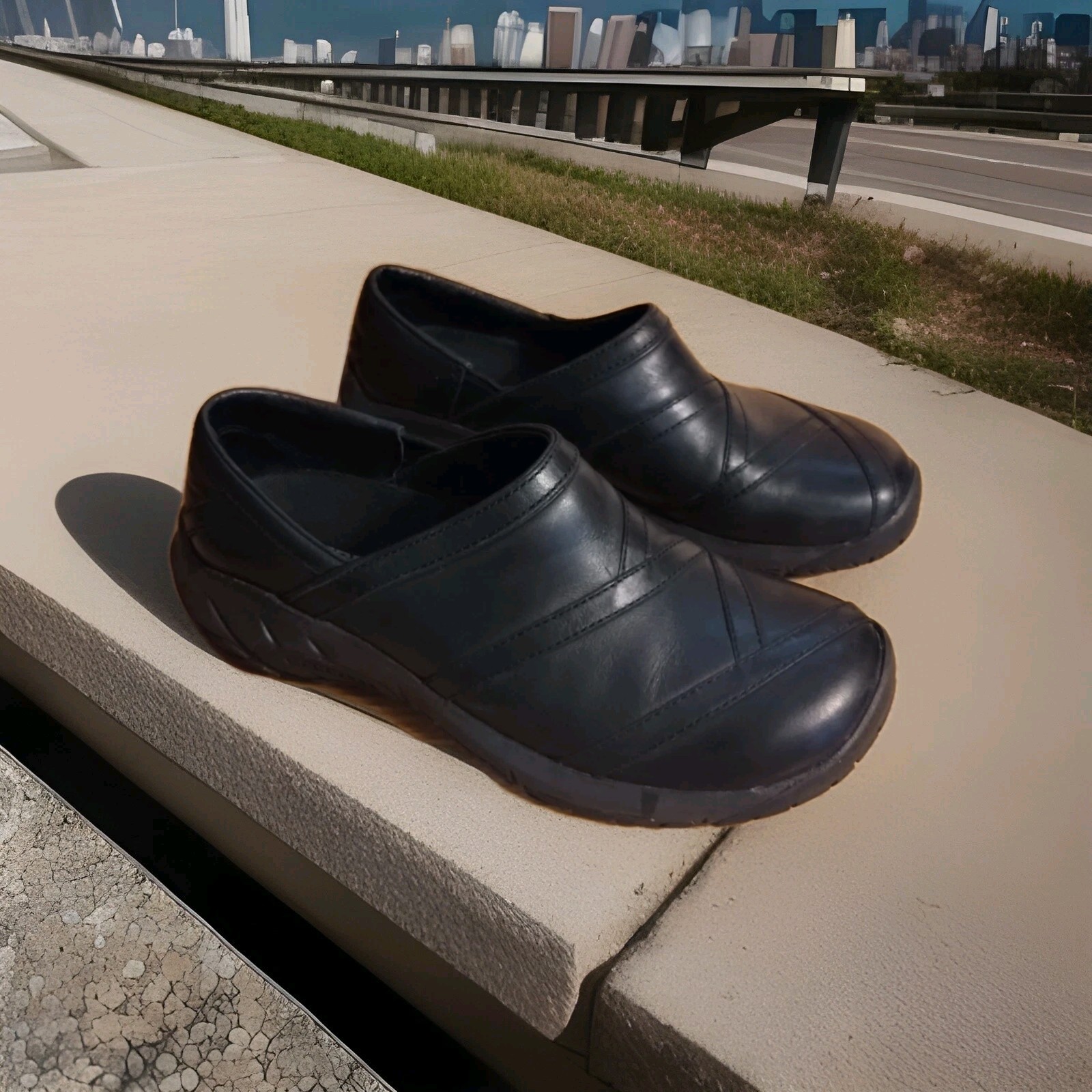 Merrell Encore Eclipse 2 scarpe slip on donna taglia 7 euro 37 5 pelle nera