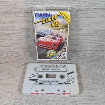 Twin Turbo V8 ZX Spectrum 48/128K Spielkassette Code Master getestet & funktionsfähig