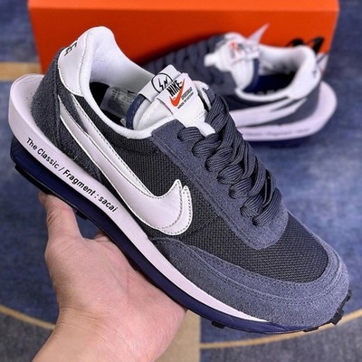  Fragment x sacai LDV Waffle 'Blackened Blue'   Cushioned Men 