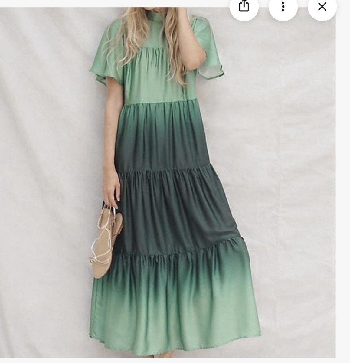 green ombre maxi dress Zapaka Women Dark Green Plus Size Bridesmaid Dress A Line Spaghetti Straps  Wedding Guest Party Dress with Backless – ZAPAKA NZ main image 0