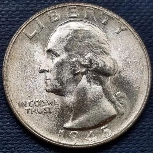 1945 S Washington Quarter 25c Silver BU UNC GEM Brilliant Uncirculated #97229