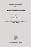 Ferdinand TöNnies | Die Tatsache Des Wollens. | Taschenbuch | Deutsch (1983)