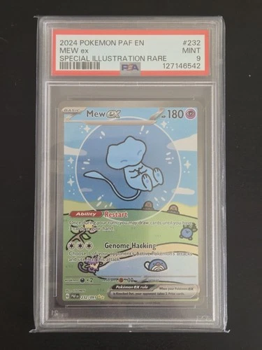 PSA 9 Mew EX 232/091 Paldean Fates Special Illustration Rare Pokemon