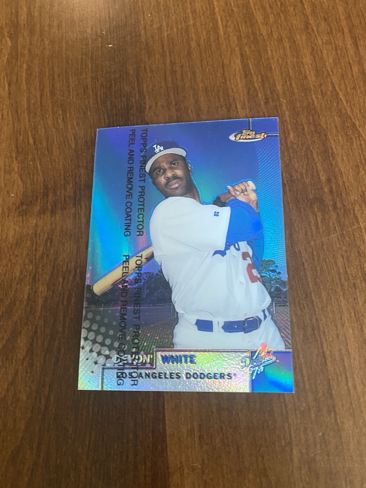1999 Topps Finest Refractor W/Peel Devon White #247 Dodgers PWE