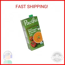 Pacific Foods Organic Roasted Red Pepper and Tomato Soup, 32 oz Carton