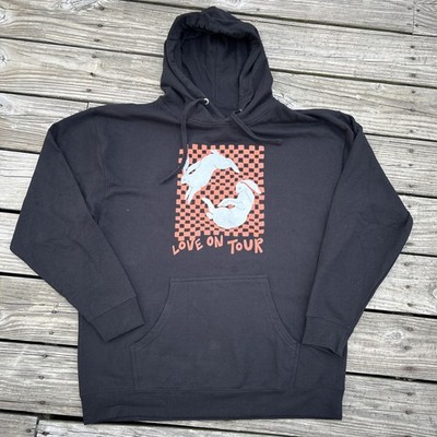 Harry Styles Love On Tour Bunny Hoodie Size 2XL Bunny Black Orange