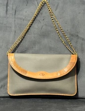 Christian Dior Shoulder Bag  Gray PVC 1945941