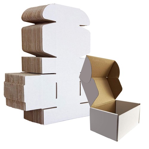 Horlimer 6x4x3 Zoll Versandkartons 25er Set, weiß 6" x 4" x 3",  - Bild 1 von 8