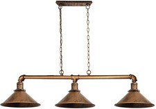 Vintage Steam Punk Deckenleuchte 3-flammig über dem Esstisch E27