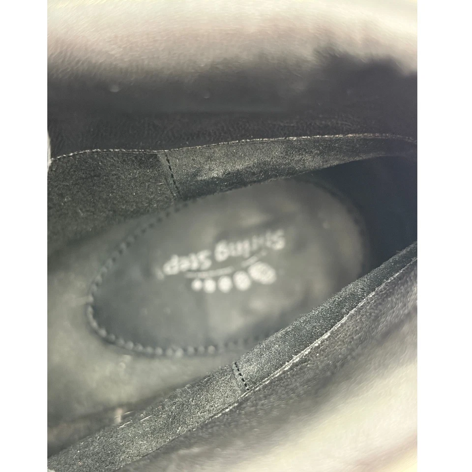 Spring Step Black Leather Lace-Up Ankle Boots 8.5 Vintage Victorian-Inspired - Image 3 of 4