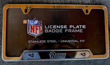 New NFL Team ProMark Official Los Angeles Rams Metal License Plate Frame