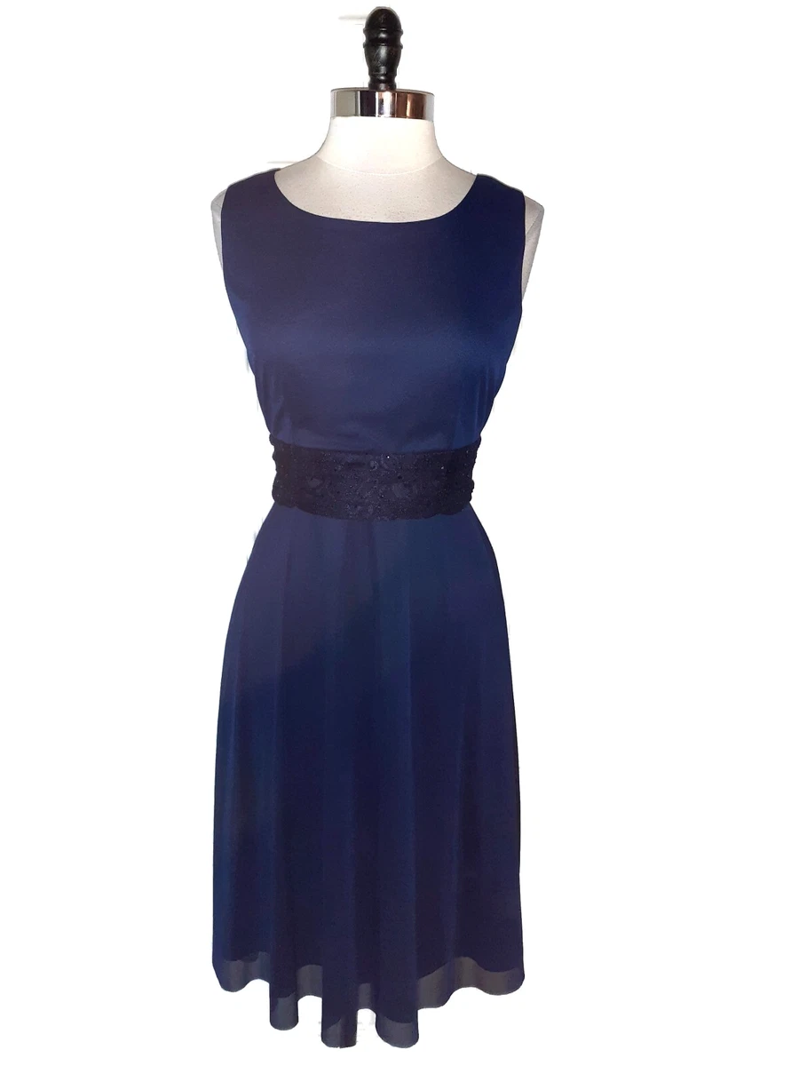 navy blue dress for baby girl Jessica Howard Lace A-Line Gown main image 0
