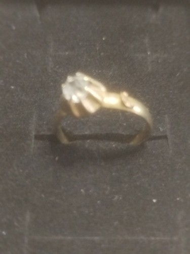 Ancienne Bague solitaire pierre transparente sertie griffes A IDENTIFIÉ Taille50 - Photo 12/23
