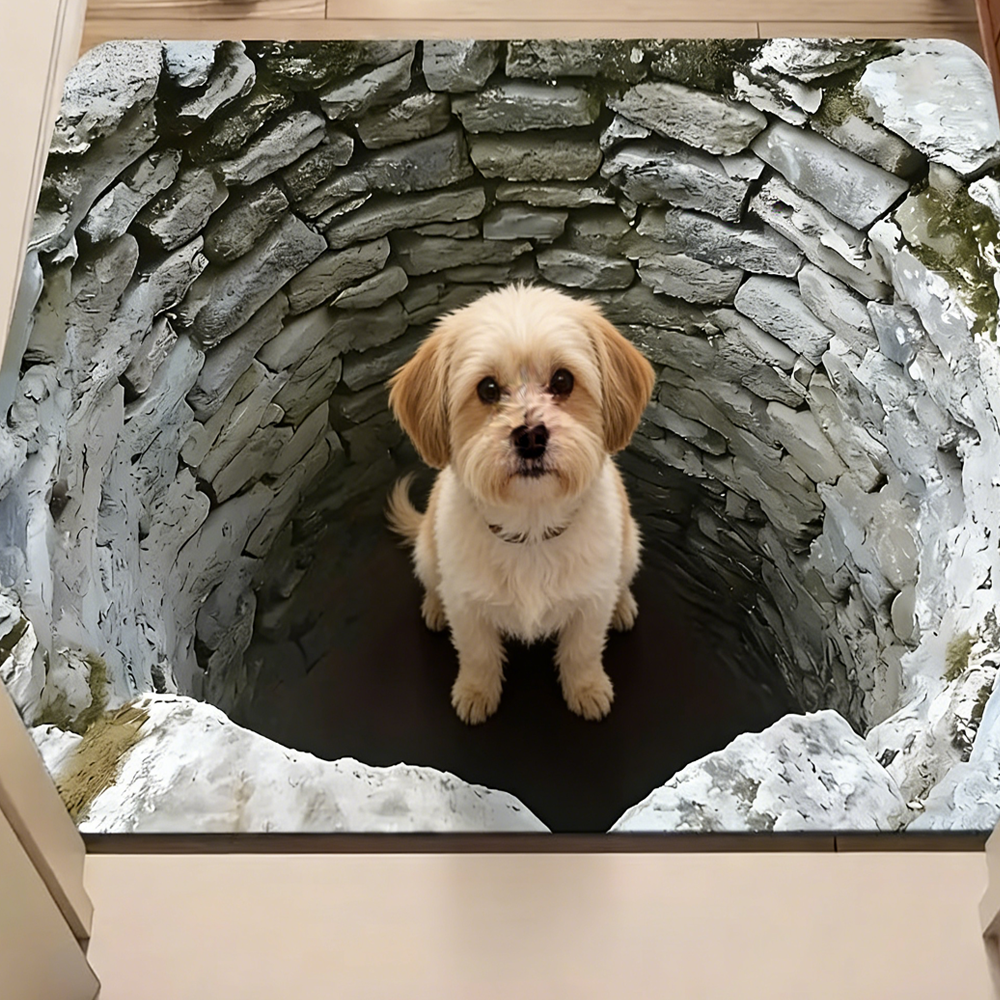 3D Optical Illusion Endless Abyss Non Slip Door Floor Mat Washable