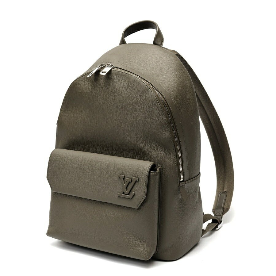 Louis Vuitton Take Off Rucksack Backpack Leather LV Aerogram Khaki