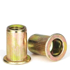 Rivet Nut, 20 Pieces 1/2-13UNC Carbon Steel Flat Head Rivnut Threaded Insert ...
