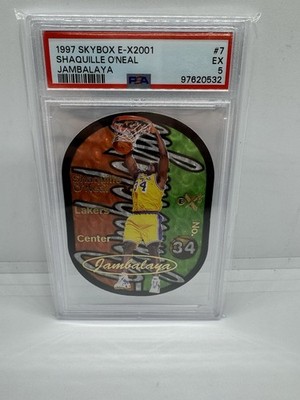 【希少】ビリヤード キュー ヴィンテージ ビリヤードキュー　竹柄　バンブー　螺鈿 Shaquille O'neal 1997 Skybox E-X2001 Jambalaya Insert #7 PSA 5 HOF