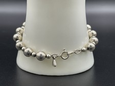 925 Sterling Silver Beaded Ball Chain Bracelet 8mm 4mm Alternating 11g 8  