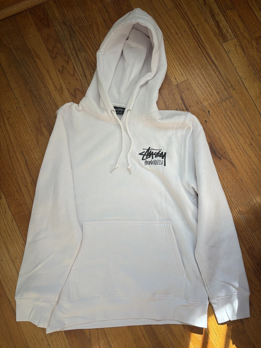 Stussy Honolulu Chapter Hoodie White Men Size Small New ***CUT TAG
