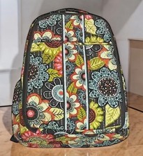 Vera Bradley Retired Pattern Large Size Backpack/Diaper Bag Quilted Yellow Brown