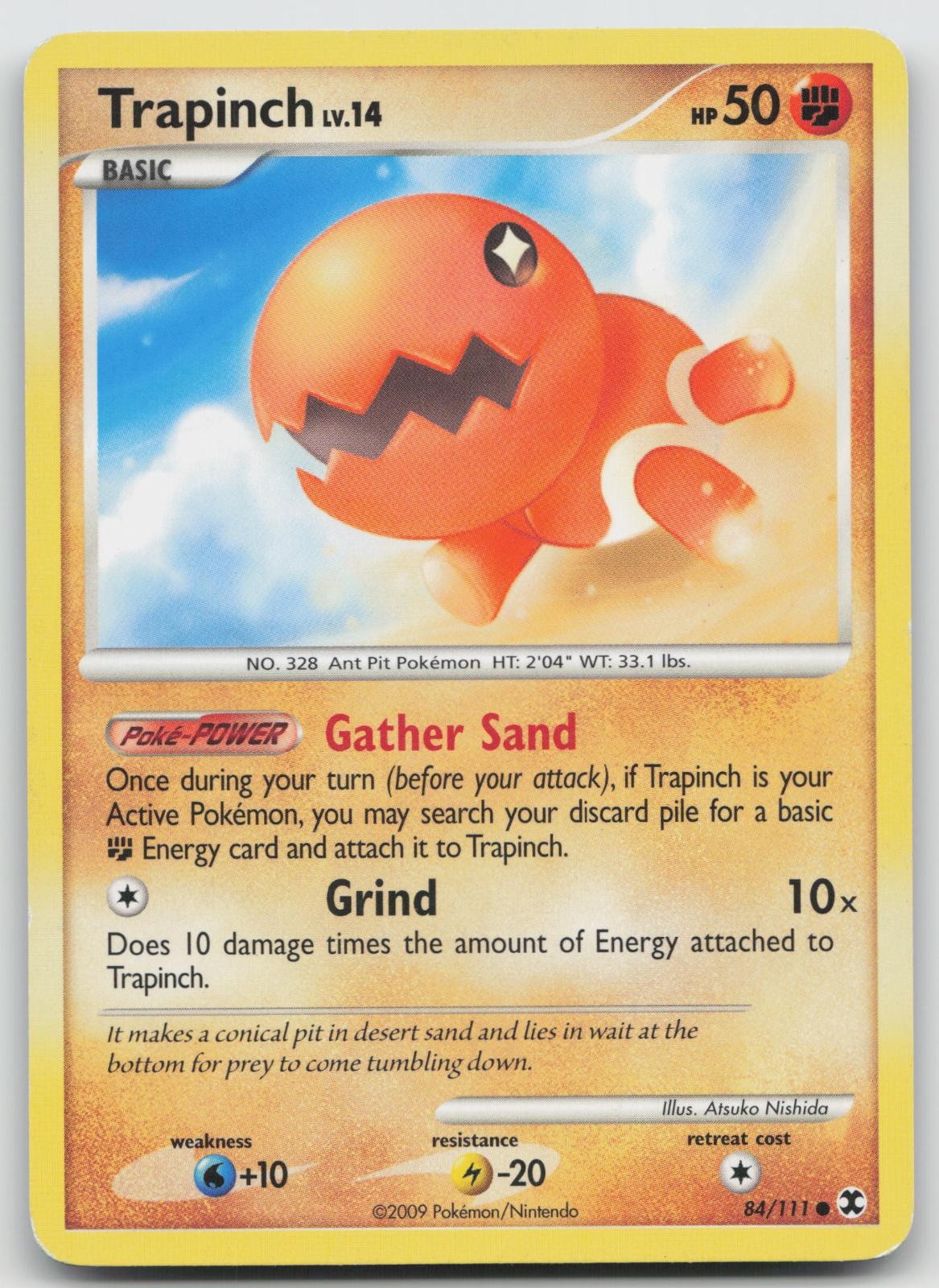 Trapinch 84/111 Common Rising Rivals Pokemon Moderately Played