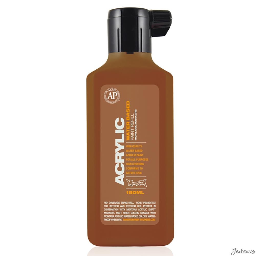 Montana Acrylic Marker Refill Bottle 180ml Shock Brown Paint