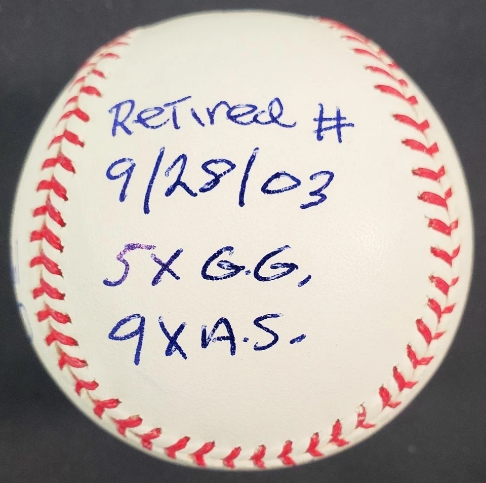 Ron Santo Cubs White SOX HOF Signed Autographed 14x's Stat OMLB Baseball - JSA - Image 4 of 4