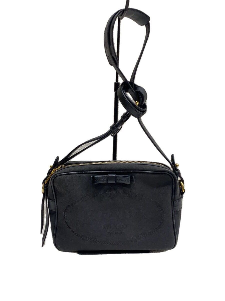 PRADA Black Canvas Shoulder Bag 1BH089 Crossbody Pre-Owned
