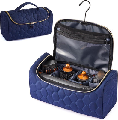Dyson Airwrap Complete Travel Case, Portable Padded Bag with Hanging Hook, Blue
