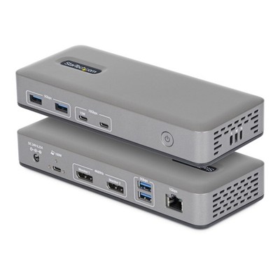StarTech USB-C Docking Station Dual 4K 60Hz DisplayPort, 100W Power Delivery Cha