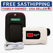 Revasri Laser Rangefinder 5–1000 Yards Golf/Hunting + Case & Charging Cable