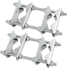 Double Antenna Mast Clamp - Heavy Duty Galvanized Iron Mount for Secure Pole-To