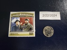Nikita Khrushchev Fidel Castro President 2017 Republique Centrafricaine Stamp