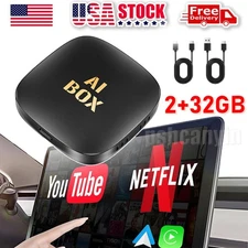 Wireless CarPlay AI box Android Auto WIFI Adapter Converter w/Netflix YouTube