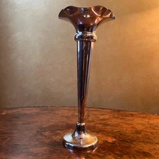 Vintage Silver Plated Trumpet Vase
