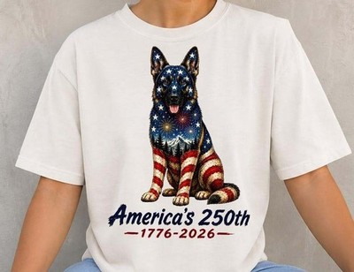German Shepherd America 250 Patriotic USA 1776 2026 T-Shirt