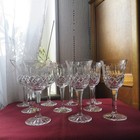 10 verres a vin rouge en cristal de lorraine crislor taille  tommy