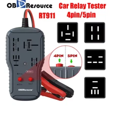 Automotive Relay Tester 4&5 Pin 12V/24V Auto Diagnostic Tool,4 Different Foot Po