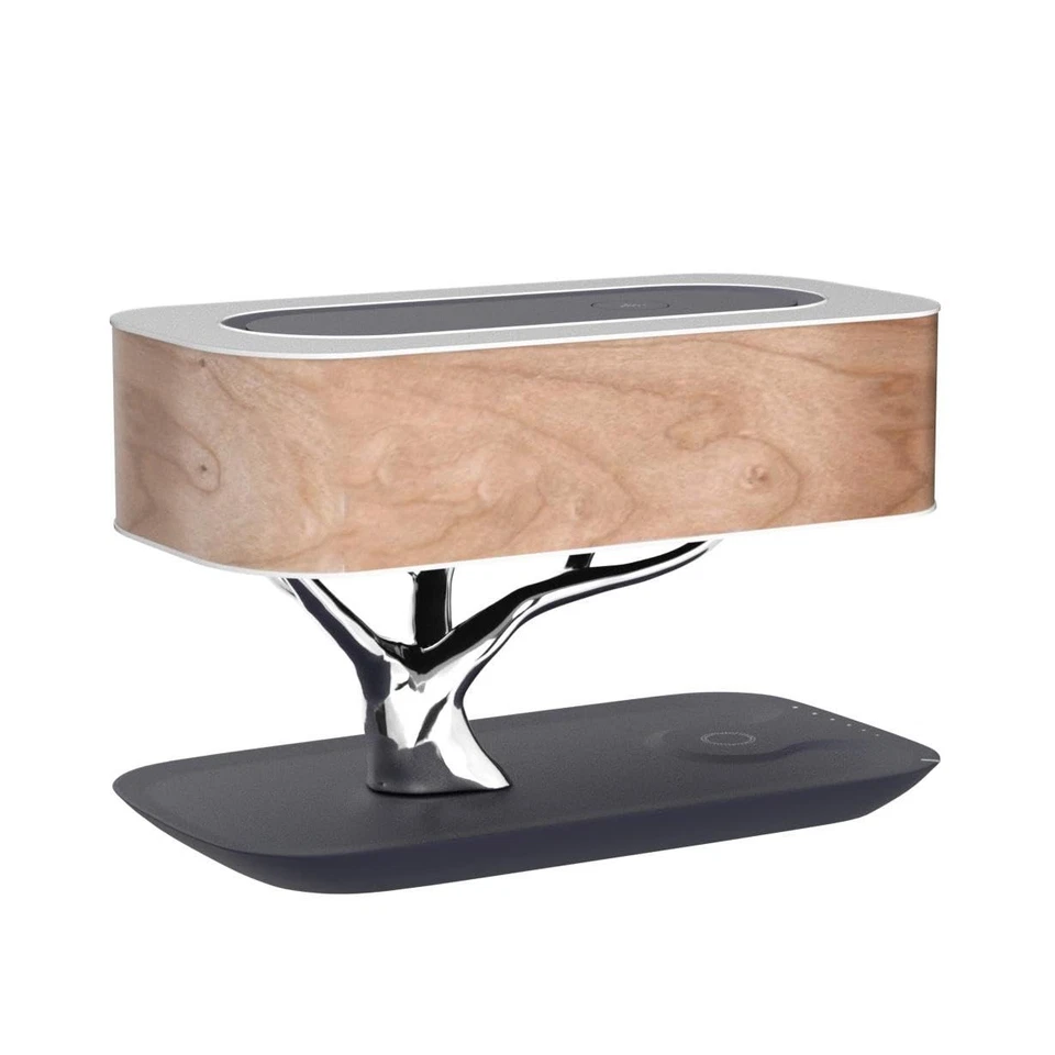 Lámpara de mesa inteligente LED moderna Bonsai de noche con altavoz Bluetooth TWS incorporado... Foto 4 de 4