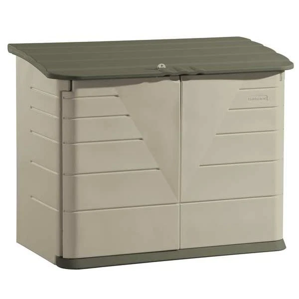 Rubbermaid Commercial Fg374701olvss 32 Cu Ft Resin Horizontal Outdoor Storage - Image 4 of 4