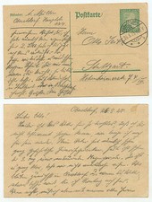 18074 - Entero P 204 - Postal - Oberstdorf 26.8.1925 a Stuttgart