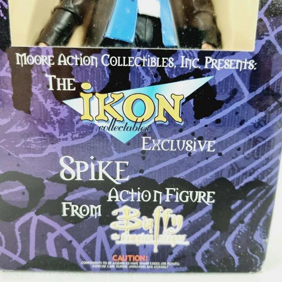 Figura de acción Buffy The Vampire Slayer Spike Blue Scarf 2003 exclusiva de IKon Foto 3 de 4