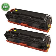 2pk Yellow Toner Cartridge For HP CF212A 131A Color Laserjet Pro M251nw M276nw