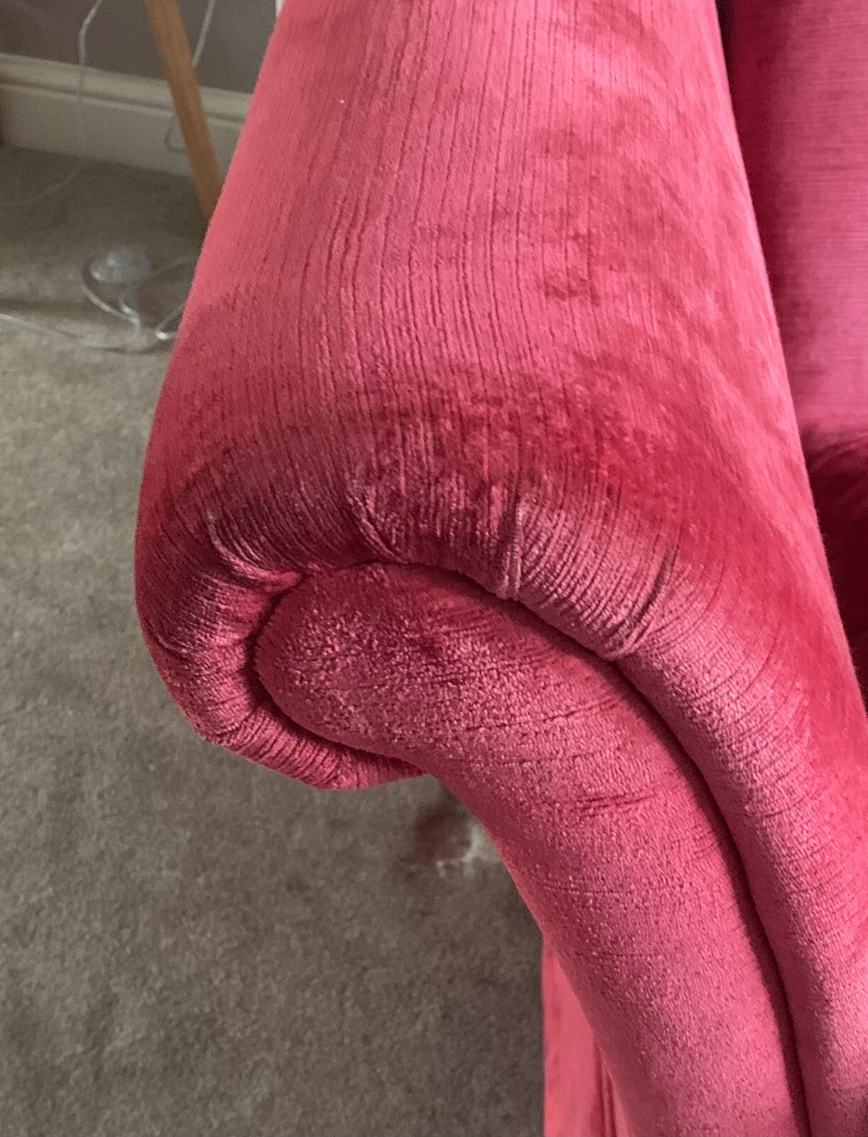 Laura Ashley Langham Knole 2 seater sofa (drop arm) in raspberry