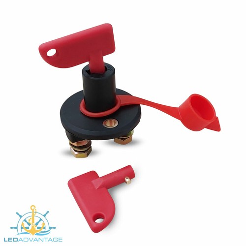 12V 24V BOAT CARAVAN TRACTOR 4X4 WATERPROOF BATTERY ISOLATOR KILL SWITCH & 2 KEY - Picture 4 of 5