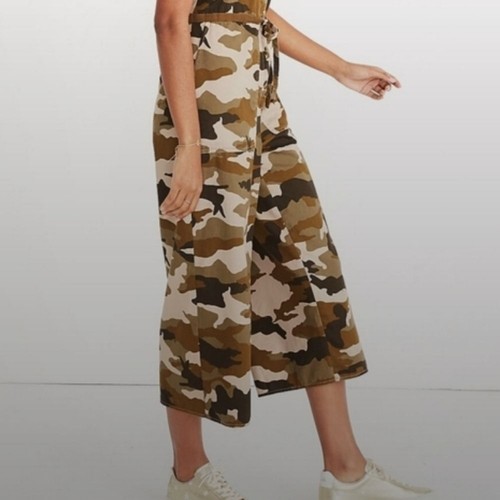 Madewell Wide Leg Cropped Utility Jumpsuit Cottontail Camo Size 2 - Picture 9 of 16